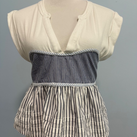 Pilcro Tops - Pilcro Mixed Stripe Babydoll Top Size XSP